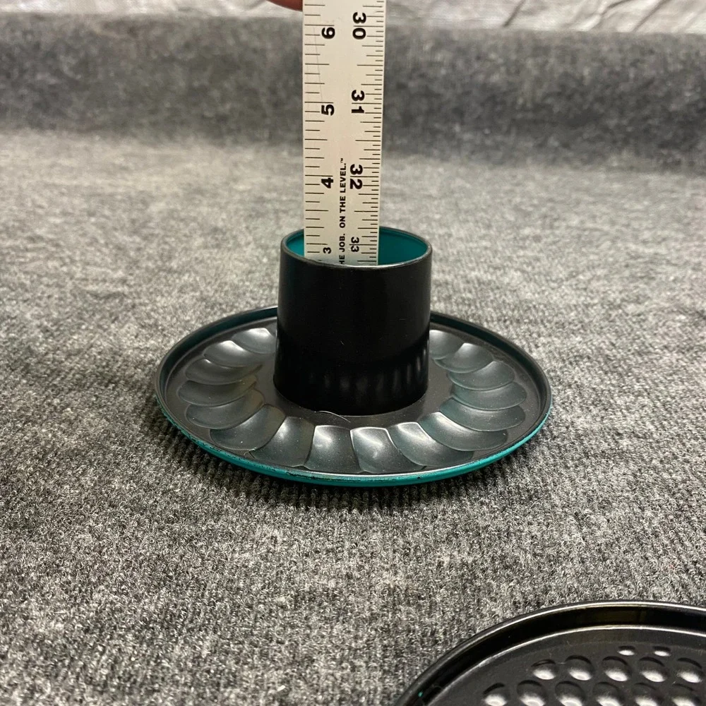 Teal 7 Inch Nonstick Springform Pan Set with Interchangeable Bundt Tube Base